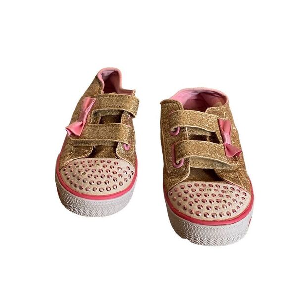 Skechers Kids Twinkle Toes Shuffles Sweet Steps Light-Up Sneaker Size 10 - Picture 2 of 7